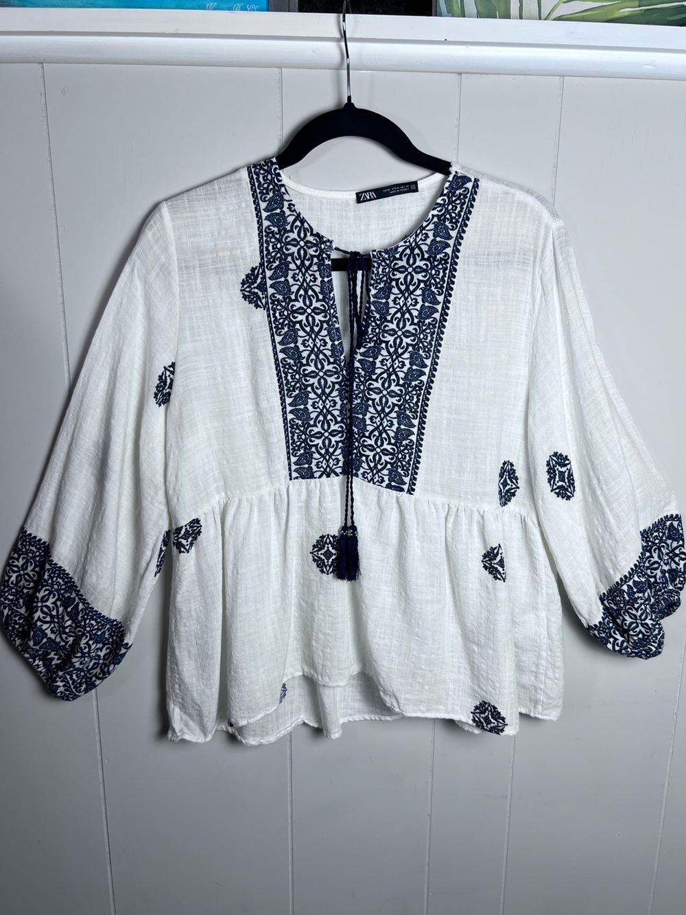 Zara Boho Flowy Top size Medium